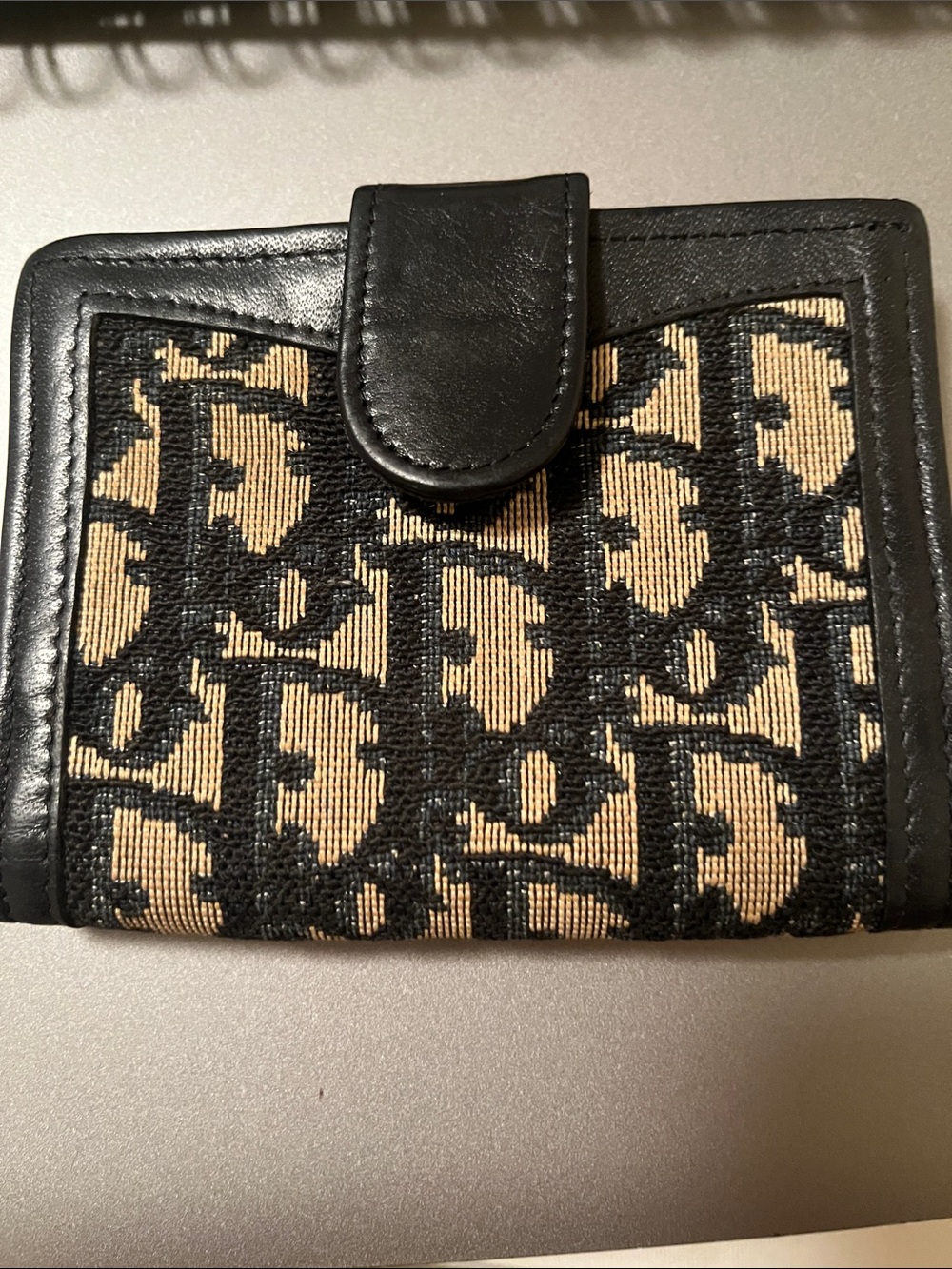 Authentic Vintage  Blue Dior Leather Wallet Excellent Condition.